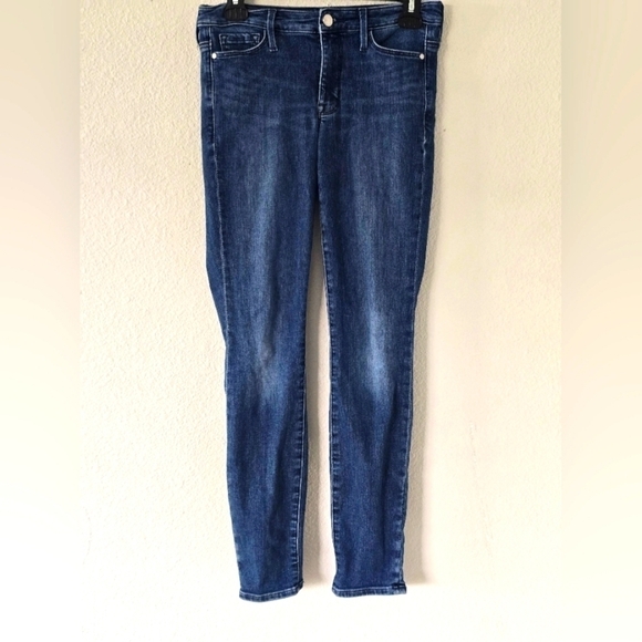 Athleta Jeans Womens Sz 2 Blue Skinny Medium Wash Mid Rise 26x28 Denim - Picture 1 of 13